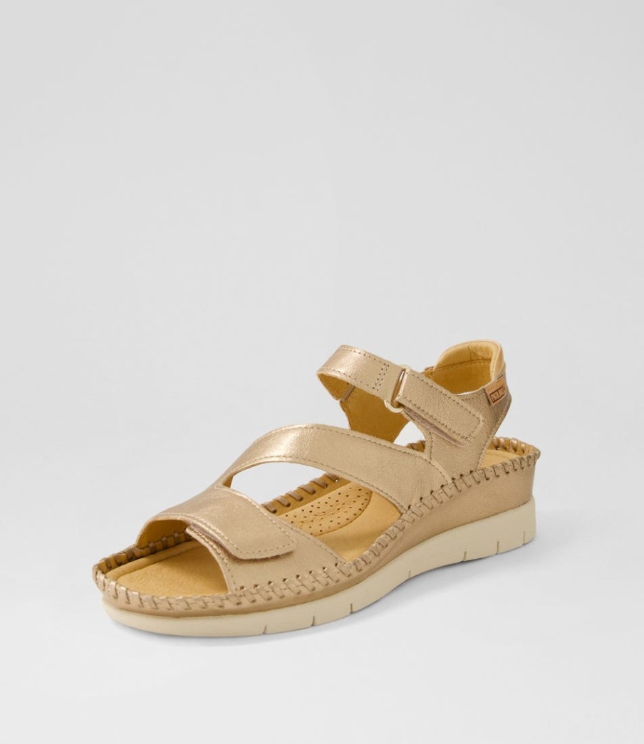 PIKOLINOS Altea 31 Champagne Leather Sandals | Flats