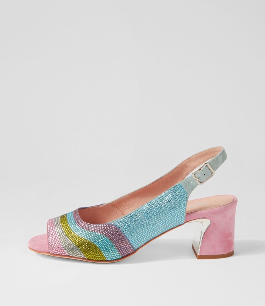 DJANGO & JULIETTE Jeddar Pastel Multi Sandals | Heels