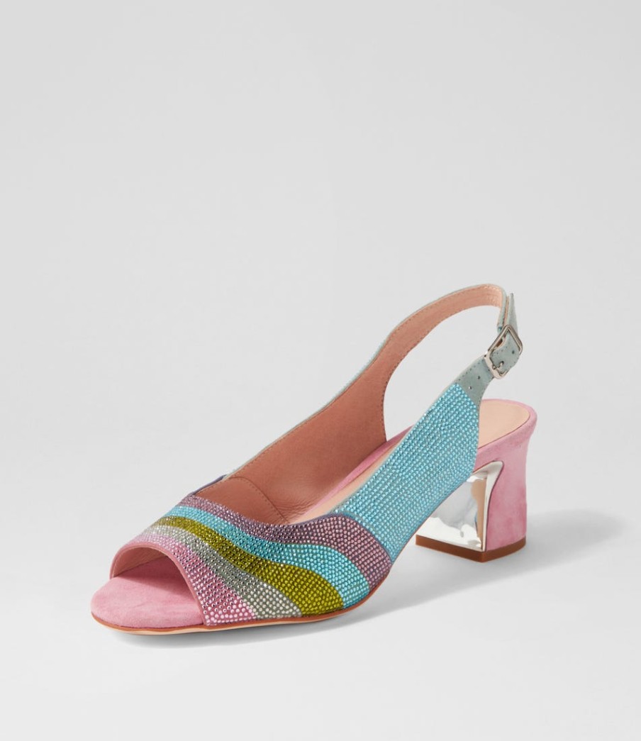 DJANGO & JULIETTE Jeddar Pastel Multi Sandals | Heels