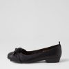 DJANGO & JULIETTE Dell Black Leather Ballet Flats | Flats