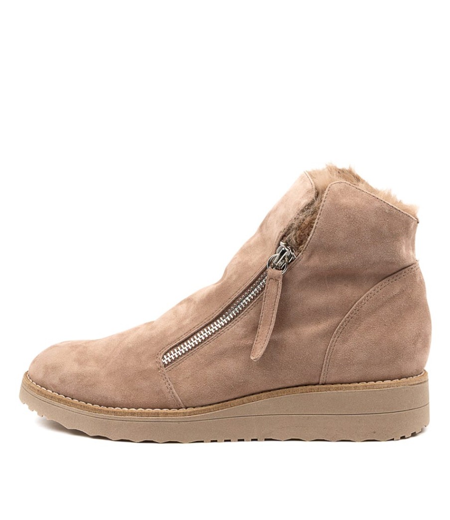 TOP END Opal Taupe-Taupe Suede | Boots