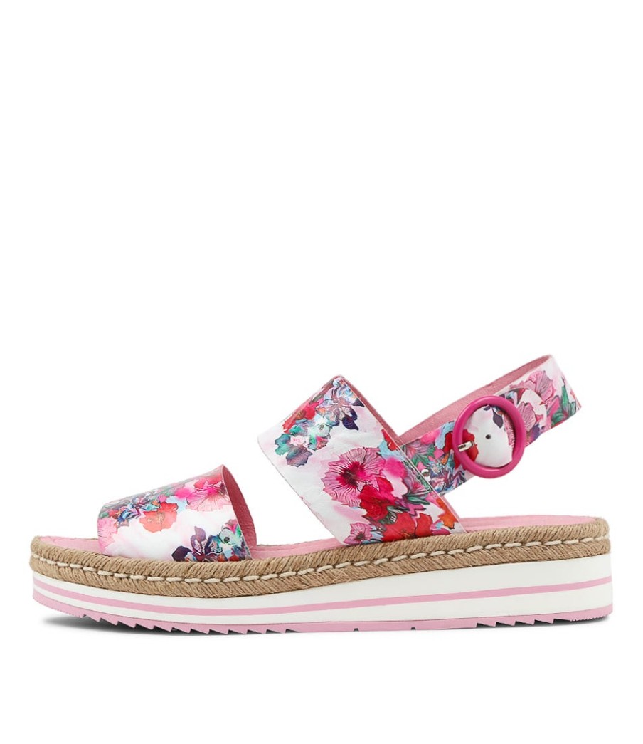 DJANGO & JULIETTE Atha Poppy Print Leather Espadrilles | Espadrilles