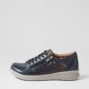 ZIERA Shovo Xf Navy Misty Leather Sneakers | Wedges