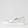 DJANGO & JULIETTE Yinnit Silver White Leather Sneakers | Sneakers