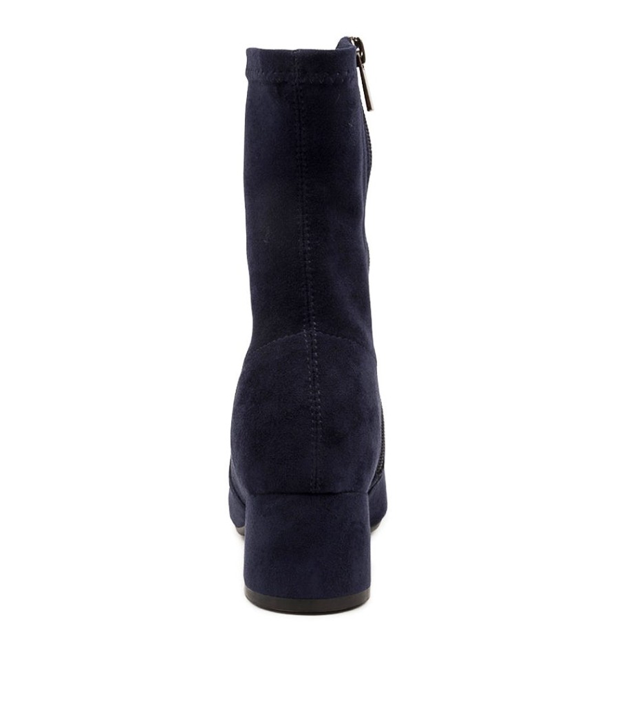 DJANGO & JULIETTE Checkie Dj Navy Stretch Microsuede | Boots