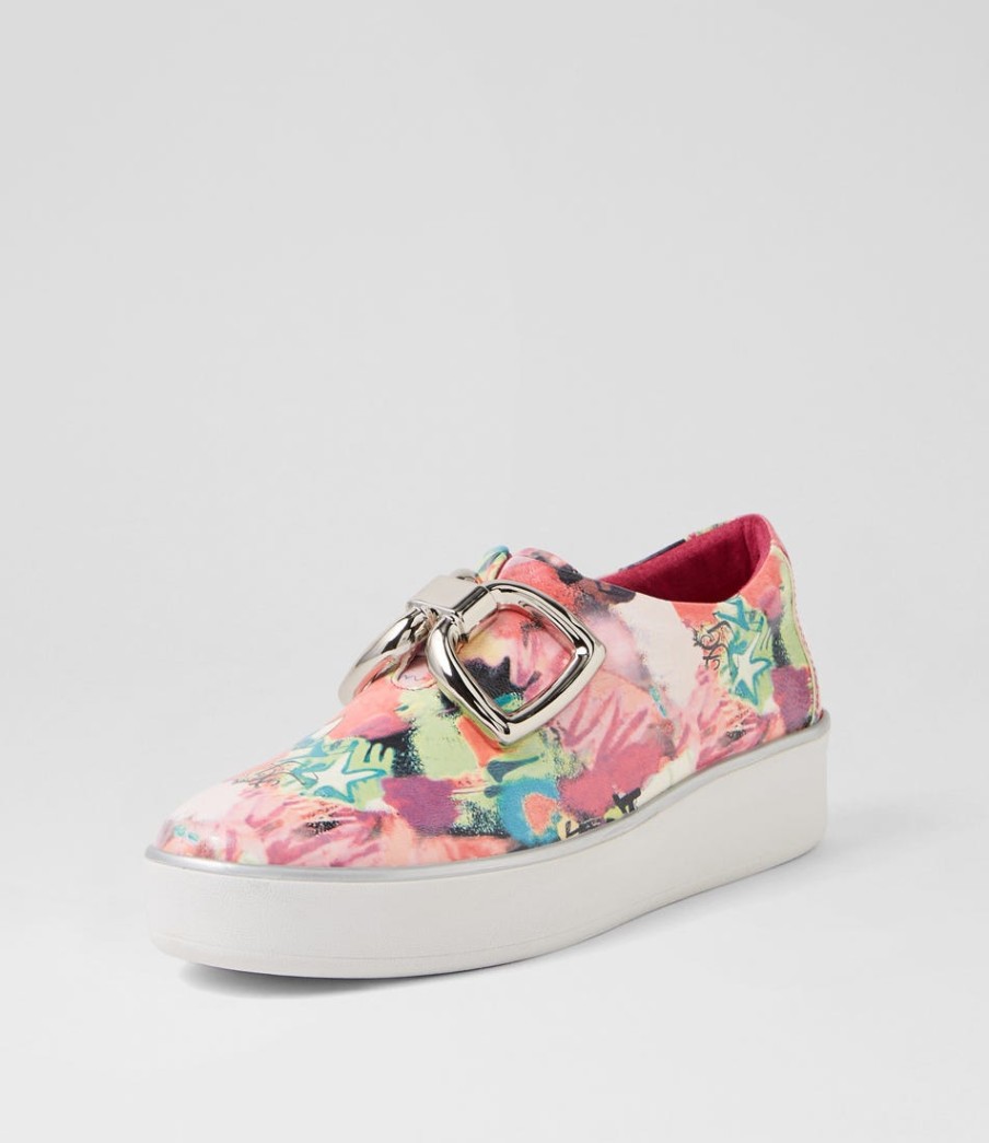 ZIERA Zeki W Pink Mix Patent Leather Sneakers | Sneakers