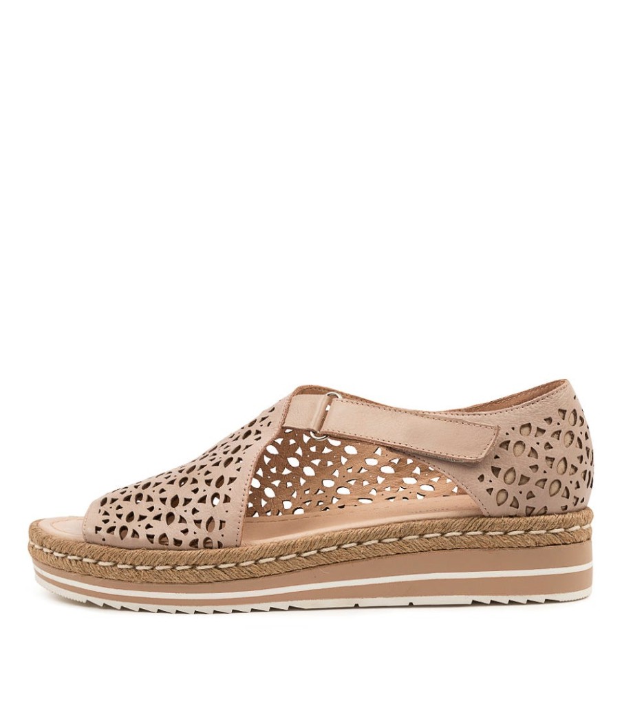 DJANGO & JULIETTE Alkiet Lrg Nude Leather | Espadrilles