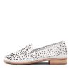 DJANGO & JULIETTE Adaring White Leather Loafers | Loafers