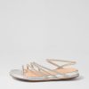 DJANGO & JULIETTE Boota Silver Jewel Fabric Sandals | Flats