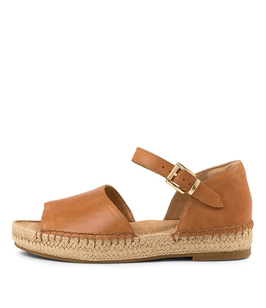 ZIERA Kaylie W Tan Leather | Espadrilles