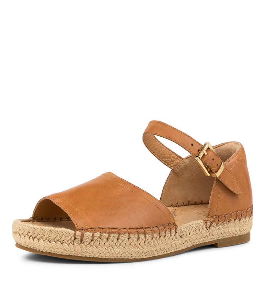 ZIERA Kaylie W Tan Leather | Espadrilles