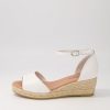 DJANGO & JULIETTE Skip White Natural Rope Leather Sandals | Espadrilles