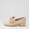 DJANGO & JULIETTE Varva Latte Patent Suede Heels | Loafers