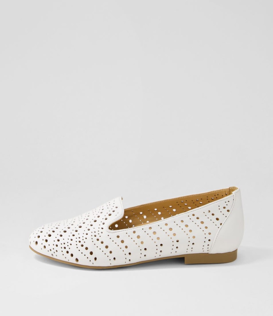 ZIERA Calbert Xf White Leather Loafers | Loafers