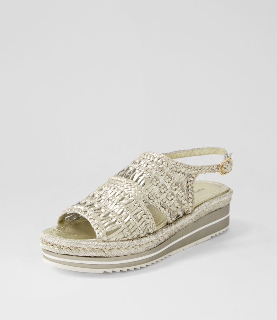 DJANGO & JULIETTE Amiri Platinum Rope Woven Sandals | Espadrilles