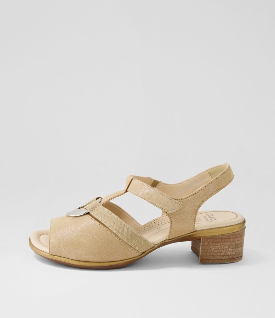 ARA Lugano 30 Sand Suede Sandals | Comfort