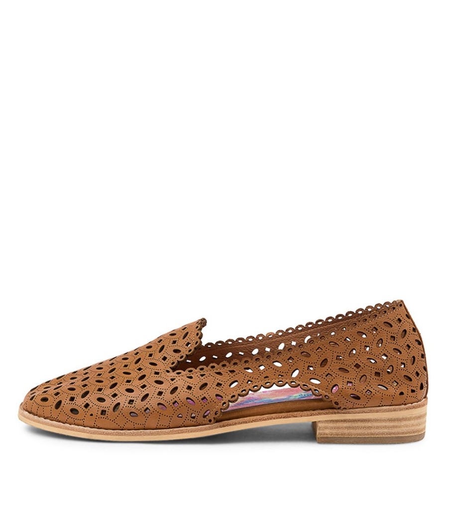 DJANGO & JULIETTE Ariala Lrg Dk Tan Leather | Loafers