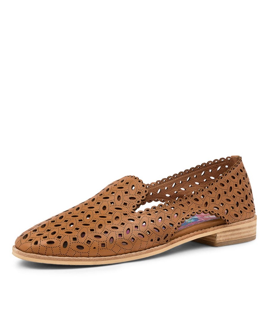 DJANGO & JULIETTE Ariala Lrg Dk Tan Leather | Loafers