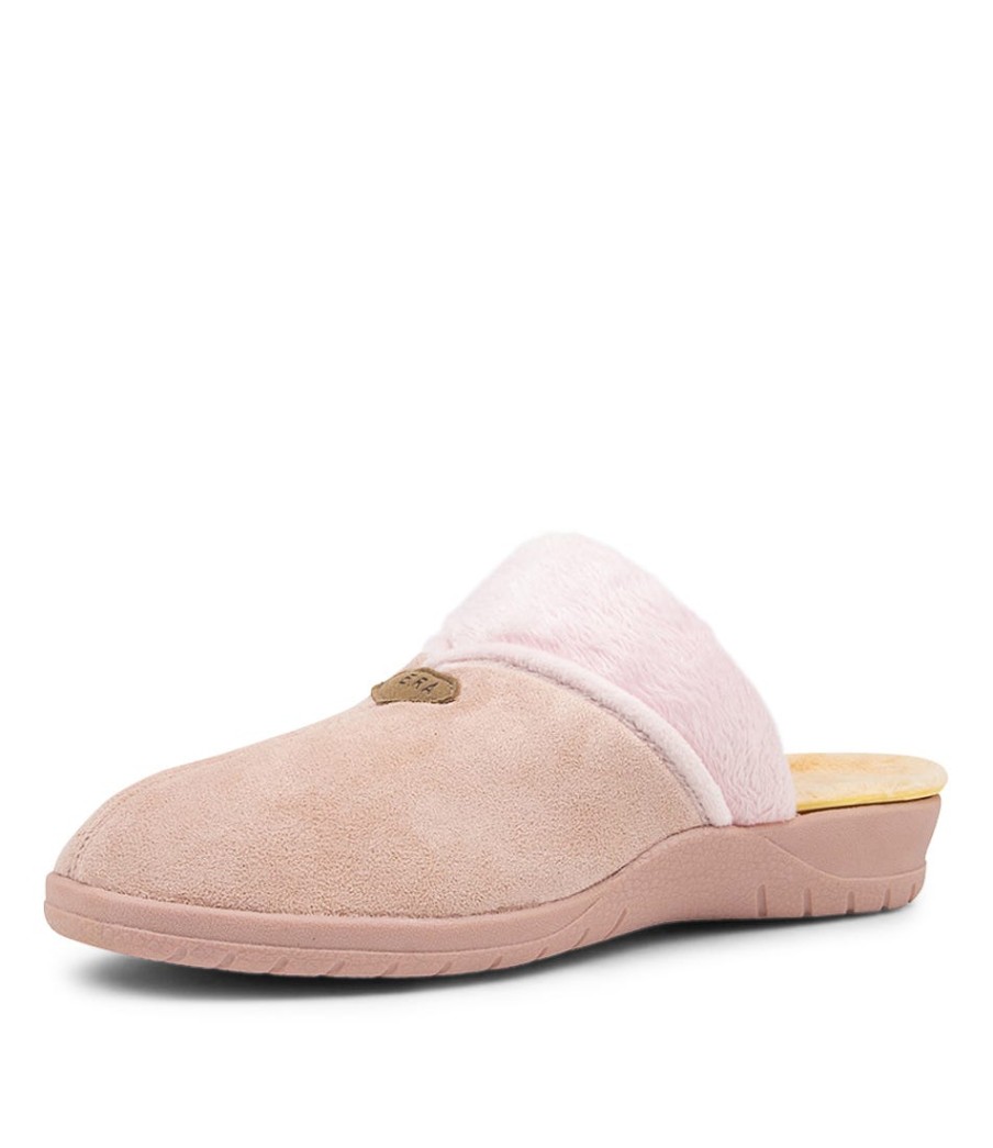 ZIERA Comfy W Pale Pink Microsuede Slippers | Comfort