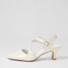 DJANGO & JULIETTE Charissa Ivory Patent Leather Heels | Heels