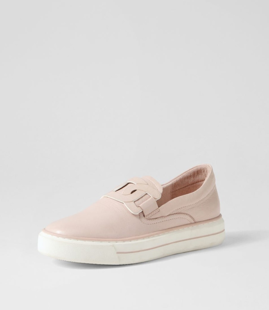 DJANGO & JULIETTE Yinnit Dusty Pink White Leather Sneakers | Sneakers