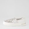 DJANGO & JULIETTE Willett White Leather Elastic Sneakers | Sneakers