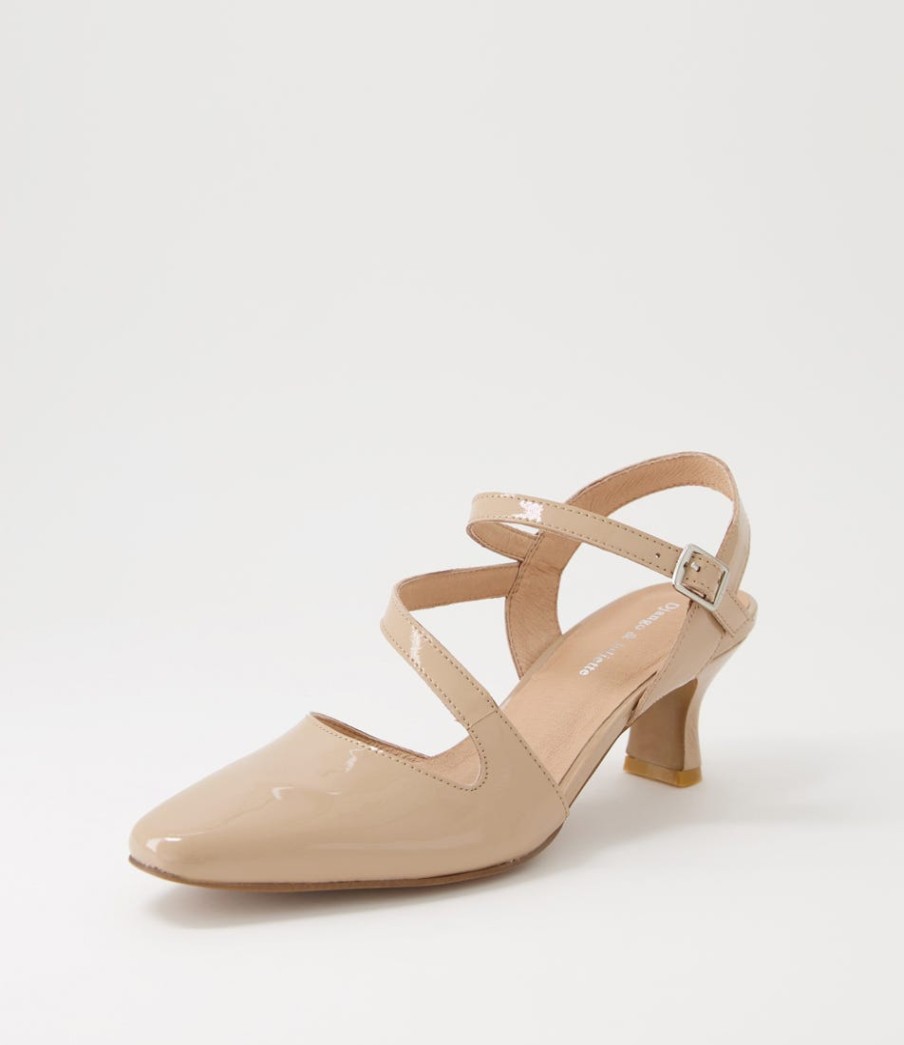 DJANGO & JULIETTE Charissa Camel Patent Leather Heels | Heels