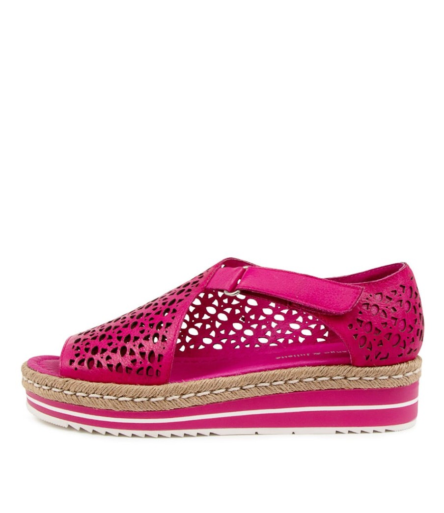 DJANGO & JULIETTE Alkiet Dj Fuchsia Leather | Espadrilles