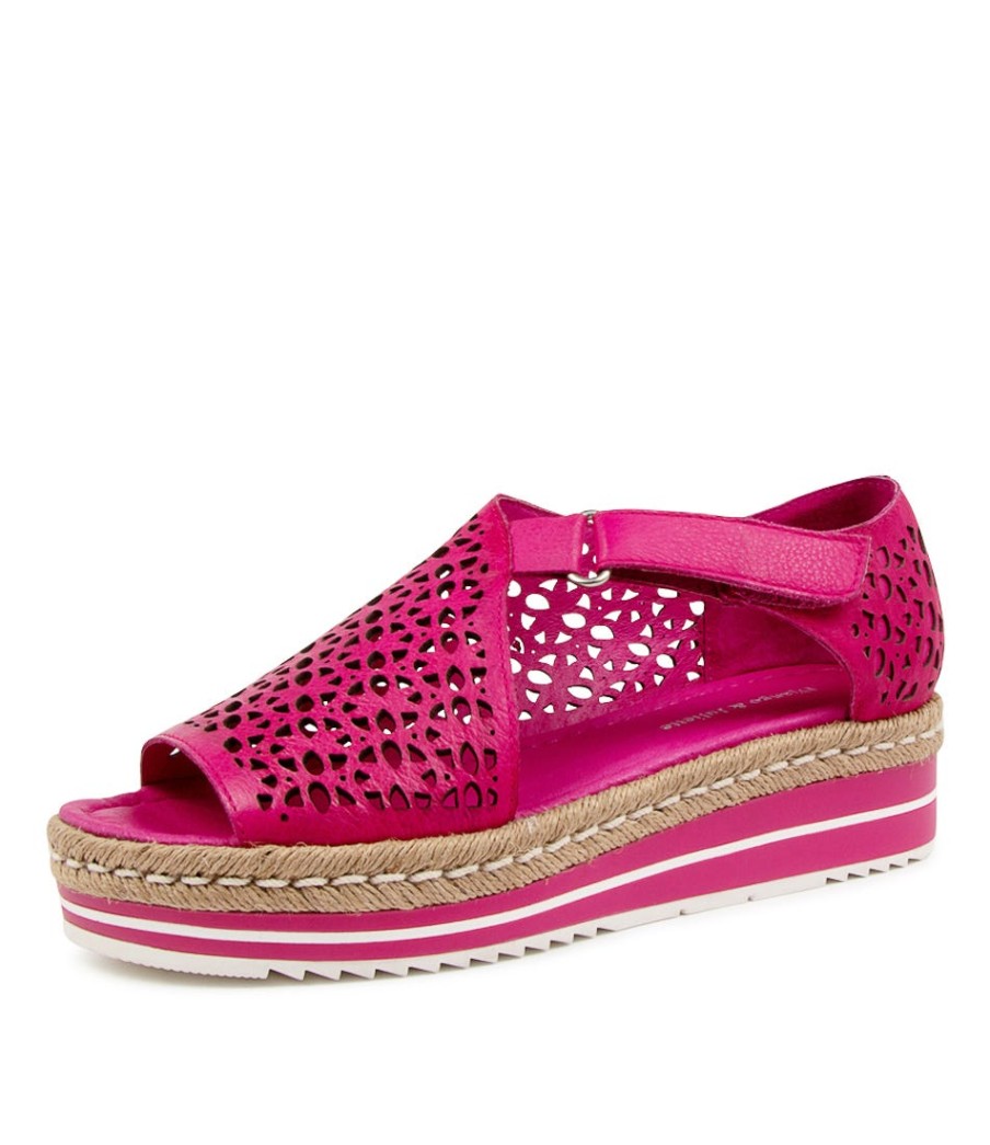 DJANGO & JULIETTE Alkiet Dj Fuchsia Leather | Espadrilles