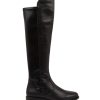 ZIERA Sallies Xf Black Stretch Leather Knee High Boots | Boots