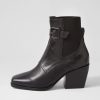 TOP END Relsea Black Leather Elastic Chelsea Boots | Boots