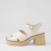 DJANGO & JULIETTE Jemi Vanilla Box Leather Sandals | Heels