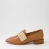 DJANGO & JULIETTE Ering Dark Tan Gold Leather Loafers | Loafers