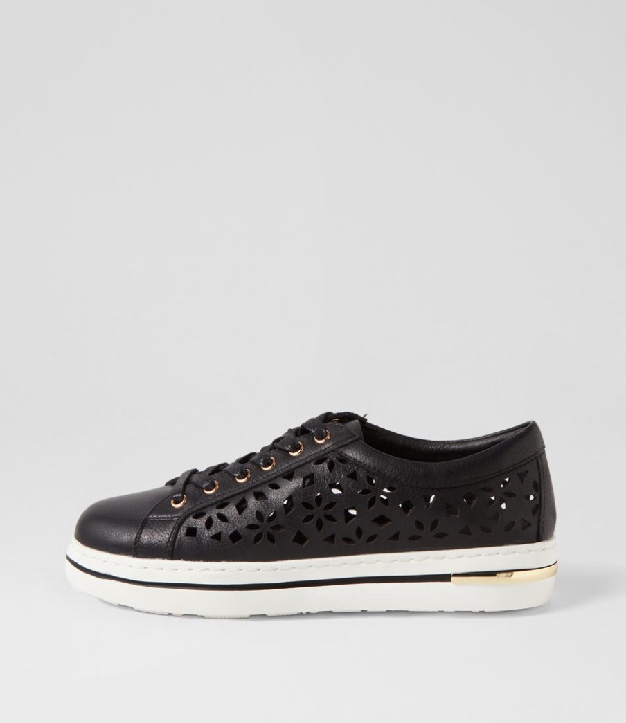 DJANGO & JULIETTE Wim Black White Leather Sneakers | Sneakers