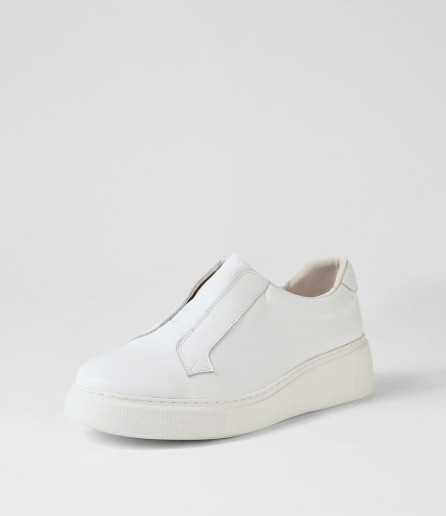 DJANGO & JULIETTE Yiara White Leather Sneakers | Sneakers