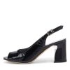 DJANGO & JULIETTE Kianna Navy Patent Leather Heels | Heels