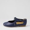 ZIERA Campo Xf Navy Leather Lace Up Flats | Flats