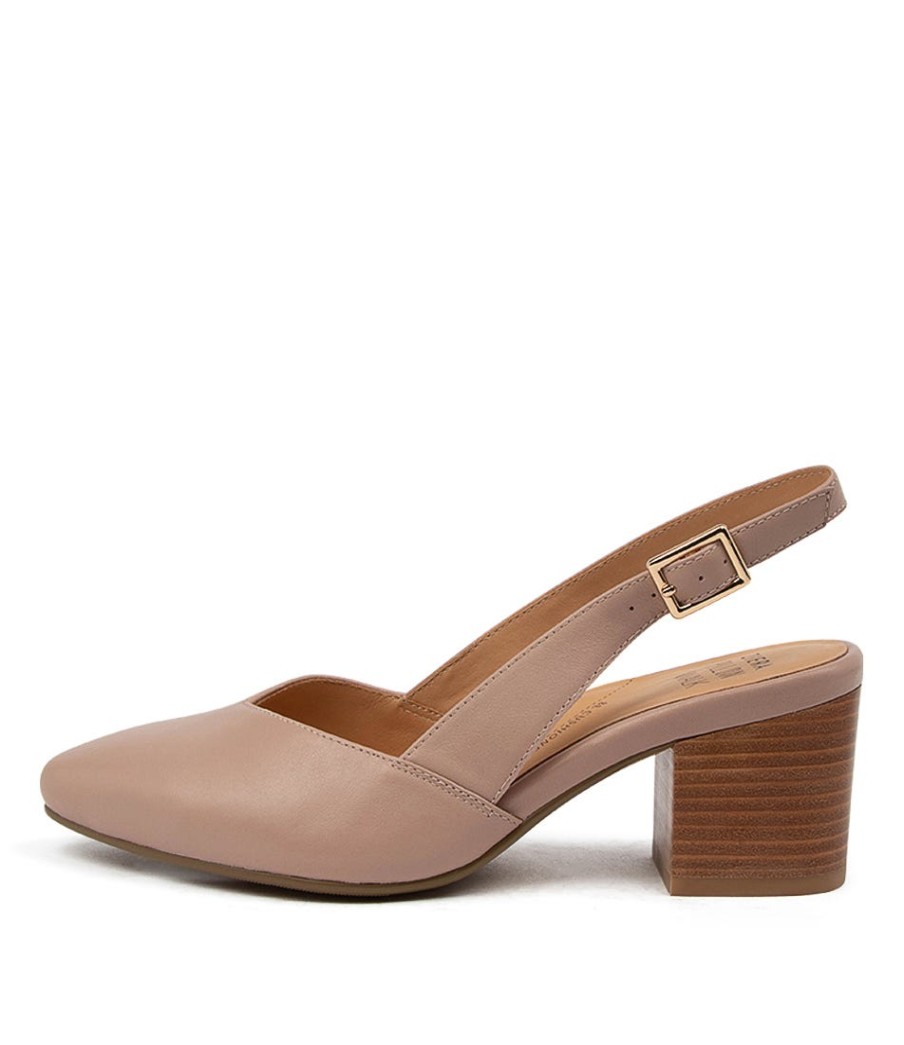 ZIERA Veera Xw Blush Leather Heels | Heels