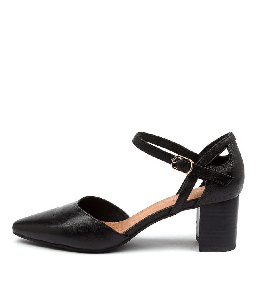 DIANA FERRARI Loctavia Black Leather | Heels