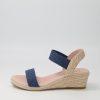 DIANA FERRARI Havan Navy Weave Elastic Espadrilles | Espadrilles