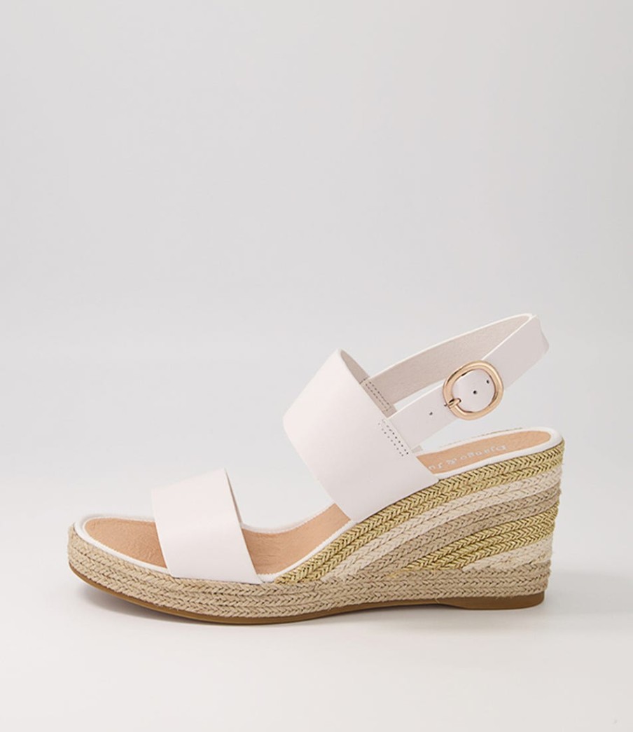 DJANGO & JULIETTE Pama White Gold Multi Leather Espadrilles | Espadrilles