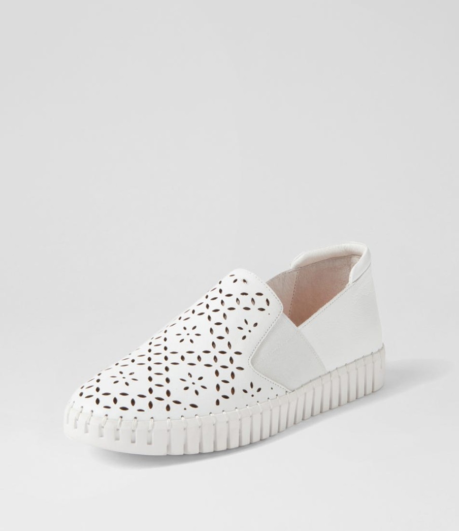 DJANGO & JULIETTE Harel White Leather Sneakers | Sneakers