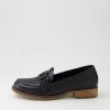 DJANGO & JULIETTE Corina Black Leather Loafers | Loafers