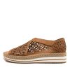 DJANGO & JULIETTE Alkiet Lrg Dk Tan Leather | Espadrilles