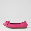 DJANGO & JULIETTE Biddies Fuchsia Leather Flat Shoes | Flats