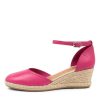 DJANGO & JULIETTE Rylen Fuchsia Leather | Espadrilles