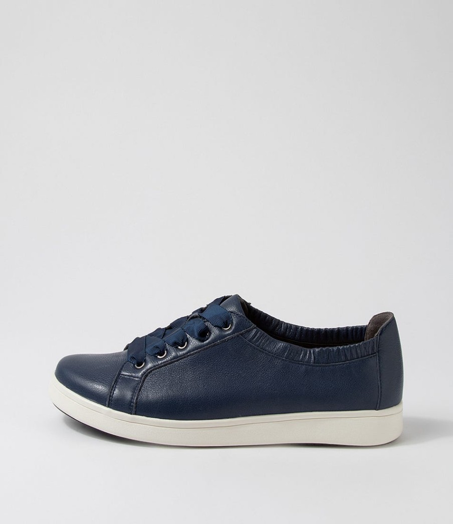 ZIERA Doha Xf Navy White Leather Sneakers | Sneakers