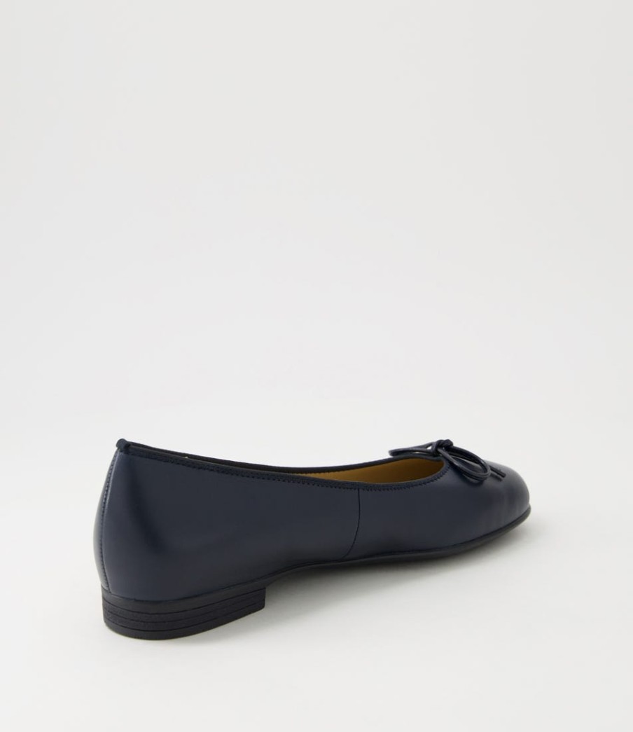 ARA Sardinia 29 Blau Leather Ballet Flats | Comfort