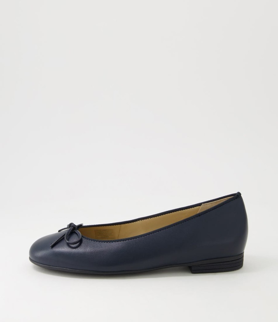 ARA Sardinia 29 Blau Leather Ballet Flats | Comfort