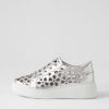 DJANGO & JULIETTE Yarry Silver White Leather Sneakers | Sneakers